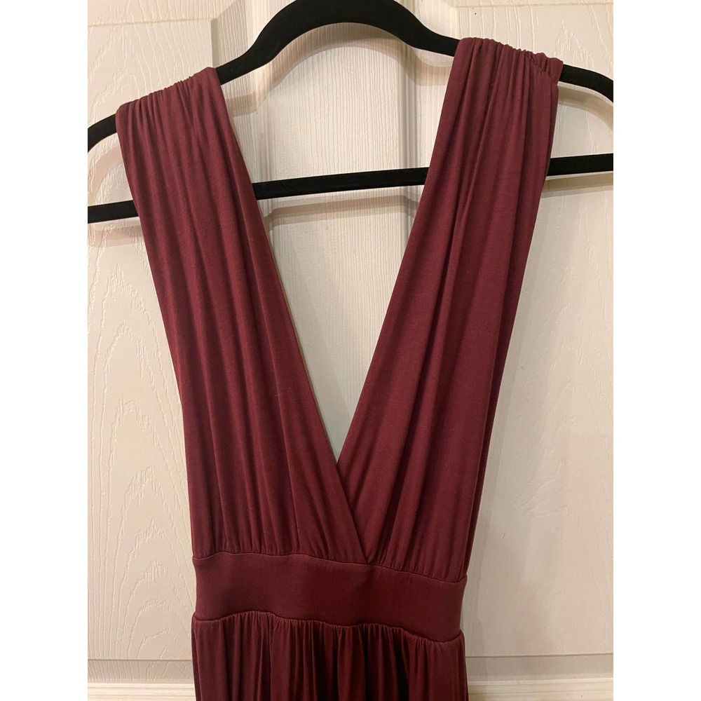 Free People burgundy convertible wrap Sleeveless Jumpsuit